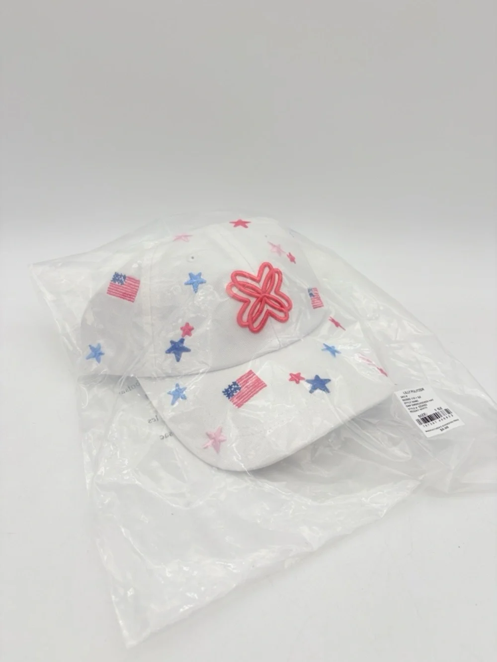 Lilly Pulitzer Embroidered Logo Hat *Resort White It's A 250th Celebration*
